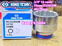 Đầu tuýp 3/4 inch 12 cạnh trắng Kingtony 55mm 633055M