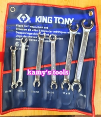 Bộ cờ lê mở ống dầu, vòng chẻ Kingtony model 1306MR 6 chi tiết từ 8-22mm