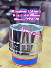 Đầu tuýp khẩu 3/4 inch 6 cạnh trắng Kingtony 45mm 46mm 48mm 50mm 633545M 633546M 633548M 633550M