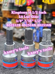 Tuýp lú đầu lục giác lỗ 1/2 inch Kingtony cỡ 3/8 inch 7/16 inch 1/2 inch dài 60mm model 402512S 402514S 402516S