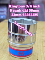 Đầu tuýp khẩu 3/4 inch 6 cạnh trắng Kingtony 33mm 34mm 35mm 36mm 38mm 633533M 633534M 633535M 633536M 633538M