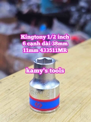 Đầu tuýp khẩu ngắn 1/2 inch Kingtony lục giác 6 cạnh 8mm 9mm 10mm 11mm 12mm 433508mr 433509mr 433510mr 433511mr 433512mr