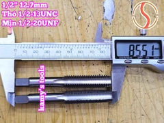 Bộ taro hệ inch tạo ren trong 1/2 inch (12.7mm) Shanghai bước ren thô và mịn 1/2-13 UNC 1/2-20 UNF