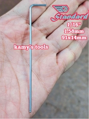 Lục giác bi hệ inch Standard 1/16 inch 1.58mm dài 91x14mm STD-68116 KHÔNG LO GO