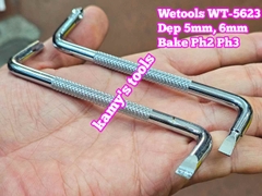 Bộ Tua Vít 2 Đầu Chữ Z Wetools dẹp 5mm 6mm PH2 PH3 model WT-5623