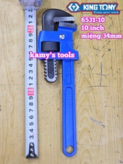 Mỏ lết răng Kingtony 10 inch 250mm 6531-10 mở miệng 34mm