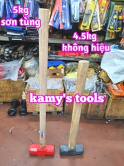 Búa thép đầu lục giác cán gỗ Sơn Tùng việt nam 4.5kg và 5kg (lẻ 1 cây)