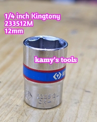 Tuýp trắng ngắn 1/4 inch kingtony 4-14mm model 2335 cỡ 4mm 4.5mm 5mm 6mm 7mm 8mm 9mm 10mm 11mm 12mm 13mm 14mm