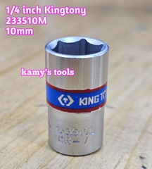 Tuýp trắng ngắn 1/4 inch kingtony 4-14mm model 2335 cỡ 4mm 4.5mm 5mm 6mm 7mm 8mm 9mm 10mm 11mm 12mm 13mm 14mm
