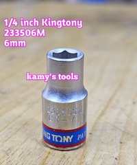 Tuýp trắng ngắn 1/4 inch kingtony 4-14mm model 2335 cỡ 4mm 4.5mm 5mm 6mm 7mm 8mm 9mm 10mm 11mm 12mm 13mm 14mm
