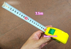 Thước Rút 7.5m Bản 25mm Winshine NCP vàng xanh, Thước cuộn 7.5m, Thước Kéo 7.5m, Thước Rút 7.5m