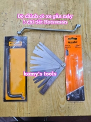 Combo bộ chỉnh cò và thước lá canh khe hở, vòng cong 45 độ 3 chi tiết Hotssman