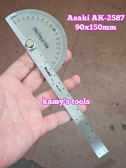 Thước đo góc 180 dộ 90x150mm Asaki AK-2587