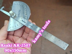 Thước đo góc 180 dộ 90x150mm Asaki AK-2587