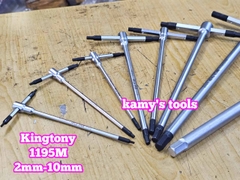 Lục giác bằng cán chữ T trượt Kingtony 2mm 2.5mm 3mm 4mm 5mm 6mm 8mm 10mm 119502M 119525M 119503M 119504M 119505M 119506M 119508M 119510M