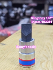 Đầu tuýp vít dẹp lỗ 1/2 inch Kingtony 8mm 10mm 12mm 14mm 16mm model 402208 402210 402212 402214 402216