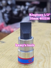 Đầu tuýp vít dẹp lỗ 1/2 inch Kingtony 8mm 10mm 12mm 14mm 16mm model 402208 402210 402212 402214 402216