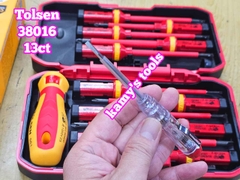 Bộ tua vít cách điện Tolsen 38016 bộ 13 món