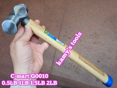 Búa đầu bi tròn thép cán gỗ 250g 500g 750g 1kg C-mart G0010-0.5 G0010-1 G0010-1.5 G0010-2