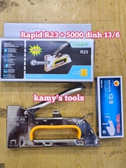 Combo dụng cụ súng bắn đinh ghim Rapid R23 dài 175mm Và 5000 Đinh Ghim 13-6