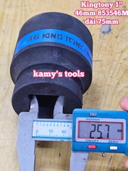 Đầu tuýp đen 1 inch 6 cạnh Kingtony 46mm 853546M