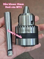 Combo Đầu kẹp mũi khoan sắt 1-16mm và chuôi côn MT2 Wetools WT-DC16MT2
