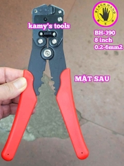 Kìm tuốt dây điện bấm cos đa năng Black Hand BH-390 dài 8 inch bấm tuốt dây 0.5-6mm2