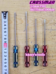 Tua vít bake dẹp 3.2mm PH0 Crossman dài 75mm 100mm 45-327 45-307 45-330 45-310