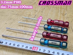 Tua vít bake dẹp 3.2mm PH0 Crossman dài 75mm 100mm 45-327 45-307 45-330 45-310