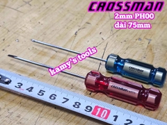 Tua vít bake dẹp 2mm PH00 Crossman dài 75mm 45-227 45-207
