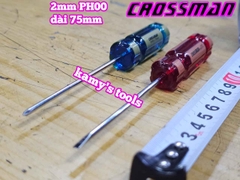 Tua vít bake dẹp 2mm PH00 Crossman dài 75mm 45-227 45-207