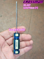 Tua vít bake dẹp 2mm PH00 Crossman dài 75mm 45-227 45-207