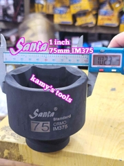 Đầu tuýp đầu khẩu 1 inch Santa thép Cr-mo 60mm 65mm 70mm 75mm 80mm IM360 IM365 IM370 IM375 IM380