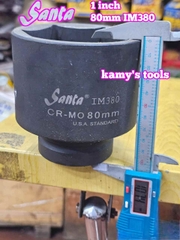 Đầu tuýp đầu khẩu 1 inch Santa thép Cr-mo 60mm 65mm 70mm 75mm 80mm IM360 IM365 IM370 IM375 IM380