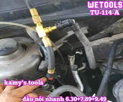 Bộ đồng hồ đo áp suất hệ thống phun nhiên liệu động cơ bơm xăng TU-114-A với đầu nối nhanh 6.30+7.89+9.49 Wetools