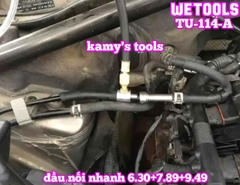 Bộ đồng hồ đo áp suất hệ thống phun nhiên liệu động cơ bơm xăng TU-114-A với đầu nối nhanh 6.30+7.89+9.49 Wetools