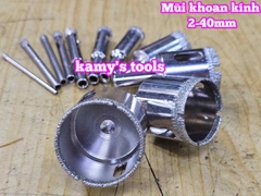 Mũi khoan kính 3mm 4mm 5mm 6mm 8mm 10mm 12mm 14mm 16mm 18mm 20mm 21mm 22mm 24mm 25mm 27mm 30mm 32mm 34mm 36mm 38mm 40mm