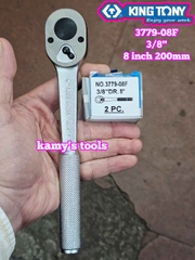 Cần siết tự động 3/8 inch Kingtony model 3779-08F đầu vuông dài 8 inch 200mm