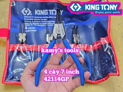 Bộ kìm mở phe 4 chi tiết 42114GP Kingtony