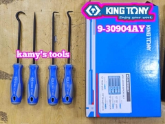 Bộ dụng cụ vít tháo móc phốt ron Kingtony 9-30904AY dài 10 inch 4 chi tiết