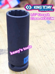 Tuýp 1/2 inch 12 cạnh Kingtony 10mm 12mm 14mm 17mm 19mm 21mm 493010M 493012M 493014M 493017M 493019M 493021M