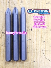 Mũi vít đóng bake PH2 PH3 PH4 Kingtony model 188002P 188003P 188004P dài 80mm