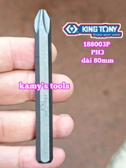 Mũi vít đóng bake PH2 PH3 PH4 Kingtony model 188002P 188003P 188004P dài 80mm