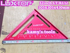 Thước ê ke góc tam giác vuông đa năng nhôm 12 inch Luxtop LT-RL12