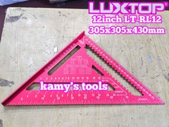 Thước ê ke góc tam giác vuông đa năng nhôm 12 inch Luxtop LT-RL12