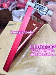 Thước ê ke góc tam giác vuông đa năng nhôm 12 inch Luxtop LT-RL12