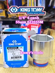 Đầu tuýp 3/4 inch 6 cạnh trắng 42mm 44mm 50mm 55mm Kingtony 623542M 623544M 623550M 62355M