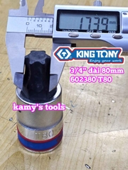 Đầu tuýp lú đầu bông sao hoa thị 3/4 inch Kingtony T80 T90 T100 602380 602390 6023A0