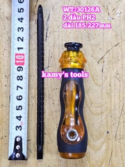 Tua vít 2 đầu điều chỉnh dài ngắn 6mm PH2 dài 185-227mm Wetools WT-30126A