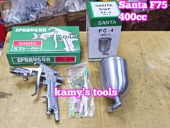 Súng phun sơn F75 G15 400cc Santa bình trên